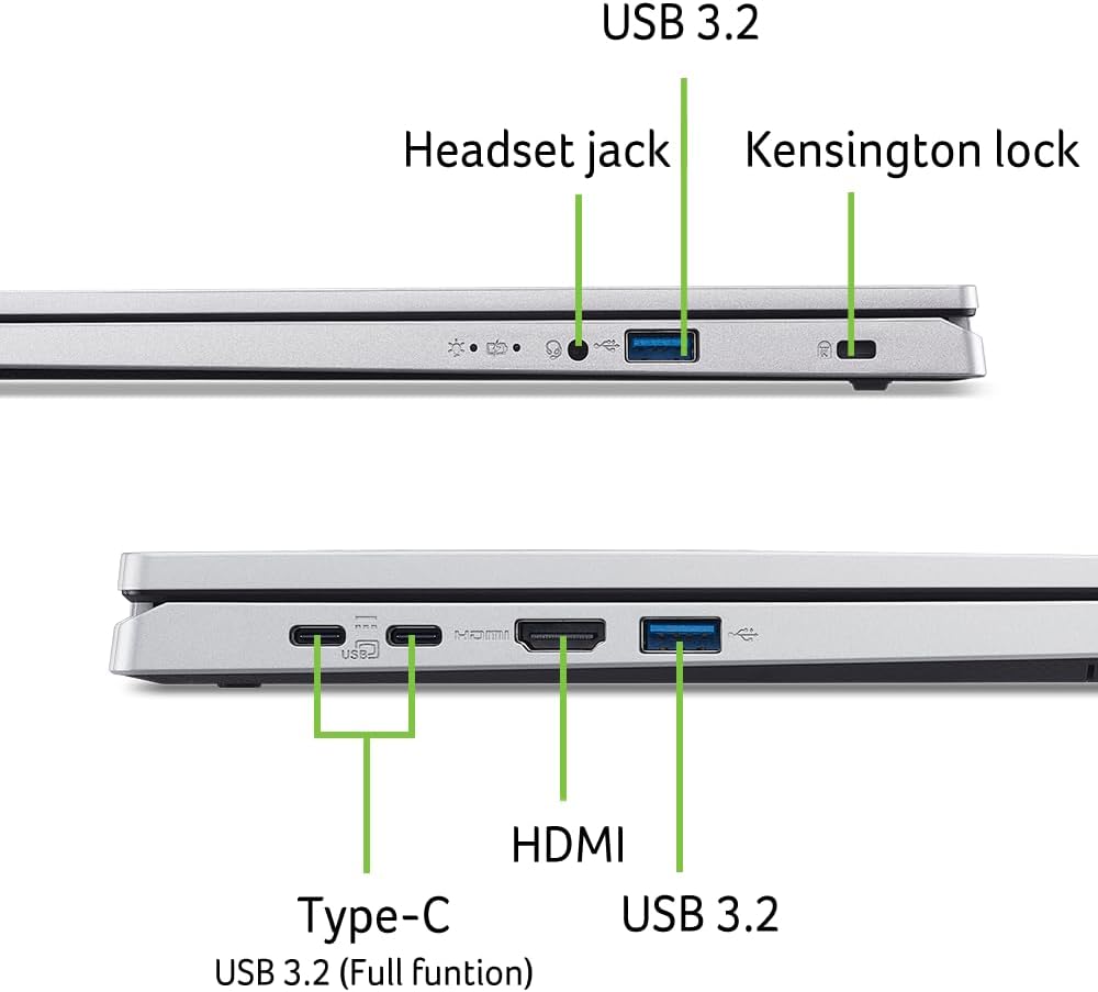 acer Aspire Go 15 AI Ready Laptop | 15.6' FHD (1920 x 1080) IPS Display | Intel Core i7-13620H | Intel UHD Graphics | 16GB DDR5 | 512GB PCIe Gen4 SSD | Wi-Fi 6 | Windows 11 Home | AG15-71P-794K