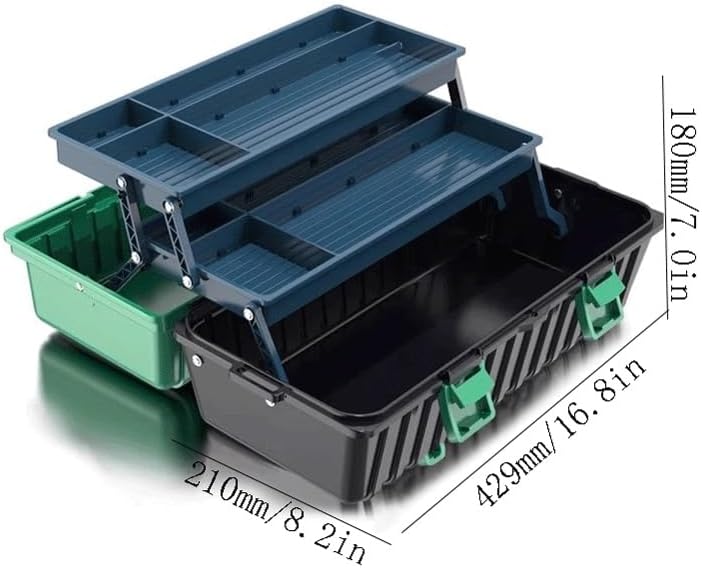 Toolbox Home Hardware Toolbox Three-Layer Folding Storage Box Multifunctional Maintenance Toolbox Engineering Maintenance Box Tool Box