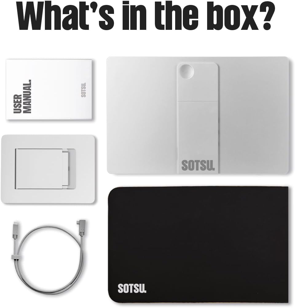 SOTSU FlipAction Elite 16' Portable Monitor | 4K | Super Compact | Pivot Rotate | 3840x2400 DCI P3 | 60Hz | 450 Nits | Full Metal CNC | Perfect Match for Mac and Windows (Silver)