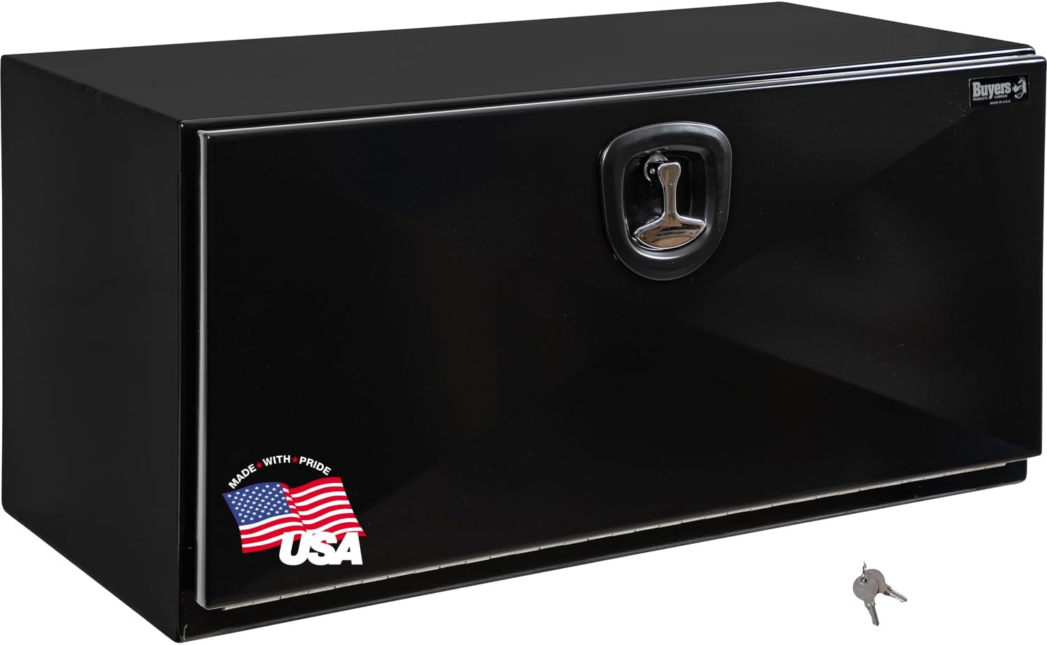 Buyers Products 1752800 Black Pro Series Steel Underbody Truck Box, 18x18x24 Inch, Durable Vehicle Tool Box For Storage and Organization