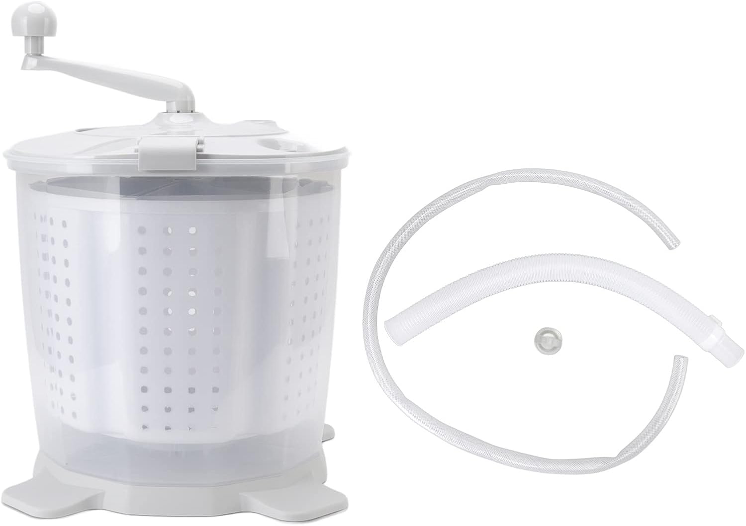 Portable Washing Machine 2 in 1 Hand Crank Mini Clothes Spin Dryer for Dorms, Apartments, Camping, RV - Washer and Dryer - Manual Non Electric