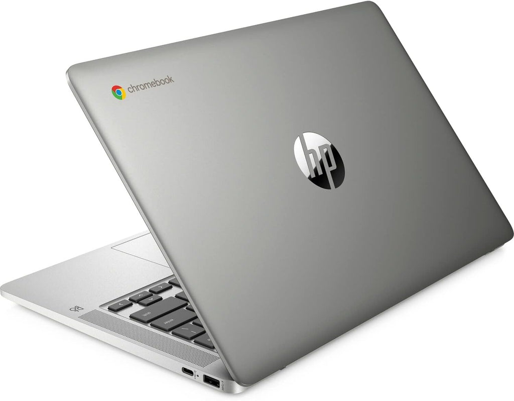 HP Chromebook 14a-na0052tg 14-inch HD Laptop PC Intel Celeron N4120 UHD Graphics 600 4GB RAM 64GB eMMC Thin Computer Notebook w/ WiFi & Bluetooth Webcam USB-C Google Chrome OS Mineral Silver (Renewed)