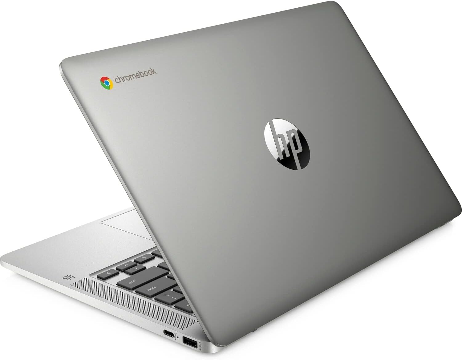 HP Chromebook 14a-na0052tg 14-inch HD Laptop PC Intel Celeron N4120 UHD Graphics 600 4GB RAM 64GB eMMC Thin Computer Notebook w/ WiFi & Bluetooth Webcam USB-C Google Chrome OS Mineral Silver (Renewed)