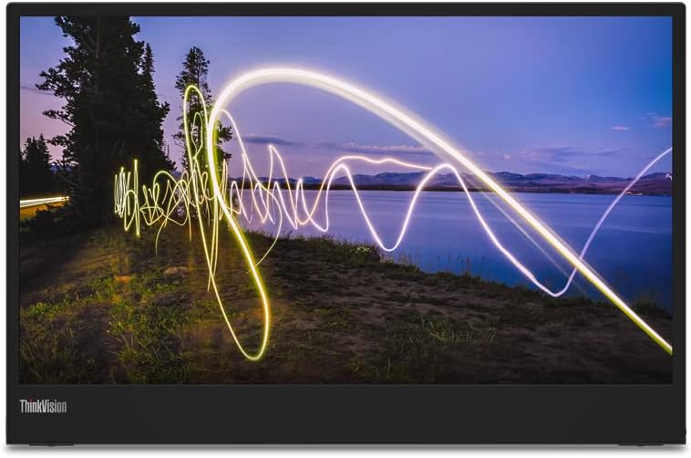 Lenovo ThinkVision M15 15.6' Full HD WLED LCD Monitor - 16:9 - Raven Black (Renewed)