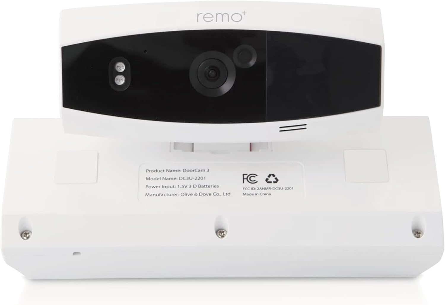 Remo+ DoorCam 3 Over-The-Door Wireless Security Camera, 12-Hour Rolling Video Storage with No Subscription, 1080p Video, Night Vision, 2-Way Talk, AI with Human Detection & Alexa Compatibility