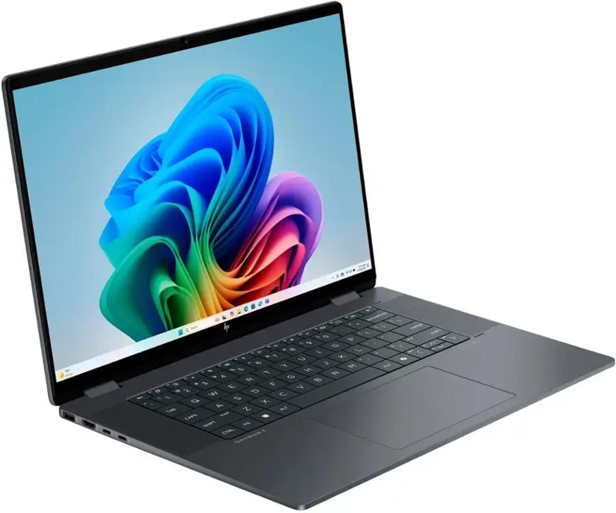 HP 2025 OmniBook X Flip 2-in-1 16' 2880x1800 Touchscreen Laptop 8-Core Intel Core Ultra 9 288V Arc Graphics 32GB LPDDR5 2TB SSD Thunderbolt 4 WiFi AX BT Webcam HDMI2.1 Backlit KB Windows 11 Pro