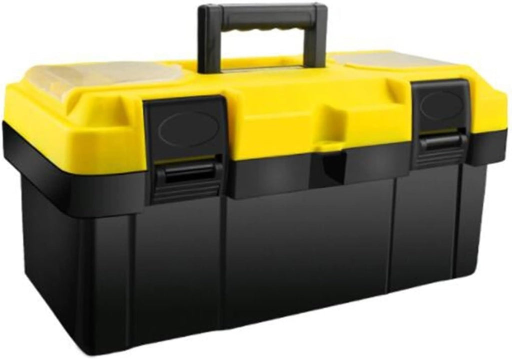 Portable Tool Box Plastic Tool Box Portable Tool Box Lockable Tool Box with Removable Tool Tray Electrician Auto Repair Box Storage Box Small Parts Box (Size : 17 inches)