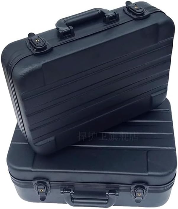 Tool Box Black Plastic Toolbox Lightweight Waterproof Storage Box Sample Display Toolbox Household Wrench Sorting Box Tool Storage