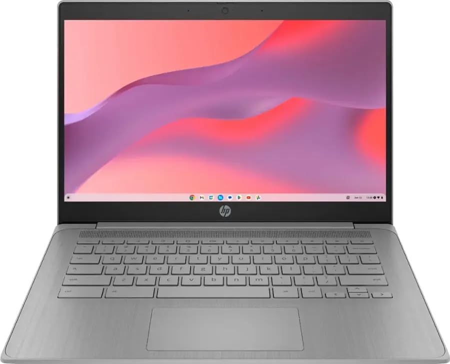 HP Chromebook 14'' HD Laptop, Student and Business Laptop, Intel Celeron N4500, 4GB RAM, 64GB eMMC, Long Battery Life, Fast Charge, Chrome OS, Gray, 14a-ne1013dx (Renewed)