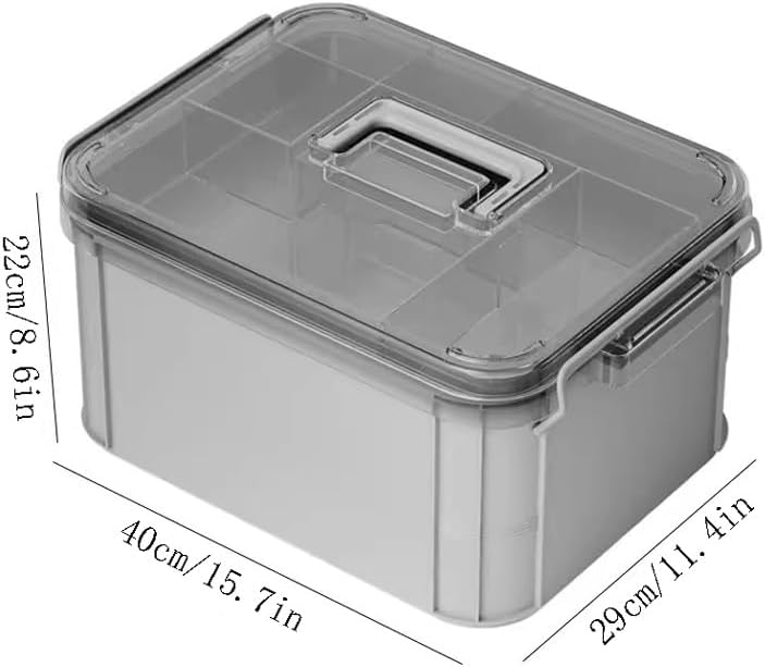 Storage Hardware Toolbox Household Screw Parts Storage Box with Lid Electrical Maintenance Box Multifunctional Art Tool Box for Garage