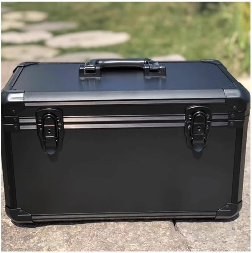 Toolbox Household Hardware Toolbox Black Multifunctional Repair Box Handheld Instrument Box Model Airplane Dual Control Toolbox with Partition Sponge Box Tool Box