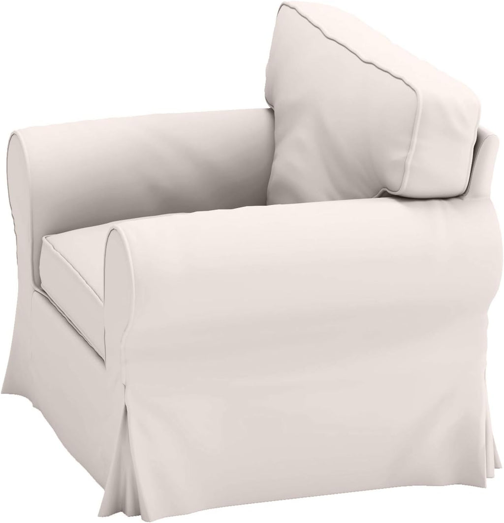 Heavy Duty UPPLAND (Not EKTORP) Sofa Cover Replacement Compatible with IKEA UPPLAND 3 Seat Sofa, Loveseat, Armchair, Sectional Corner, or Footstool Slipcover Only (Uppland Chair Polyester Beige)
