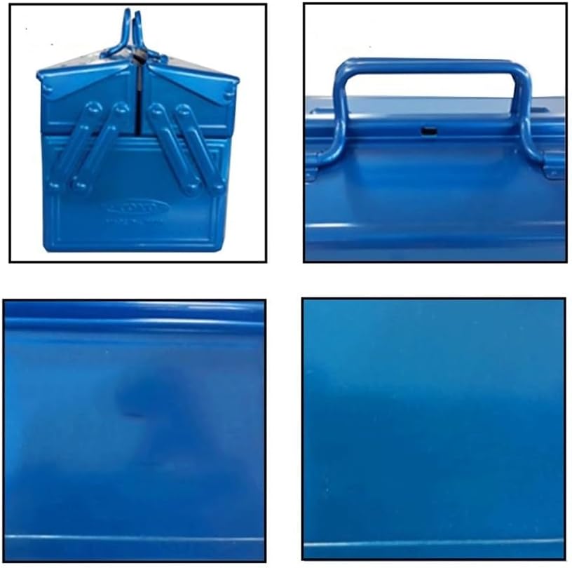 Tool Box Home Hardware Toolbox Thickened Iron Storage Box Blue Handheld Maintenance Box Ndustrial Grade Electrician Box Tool Storage