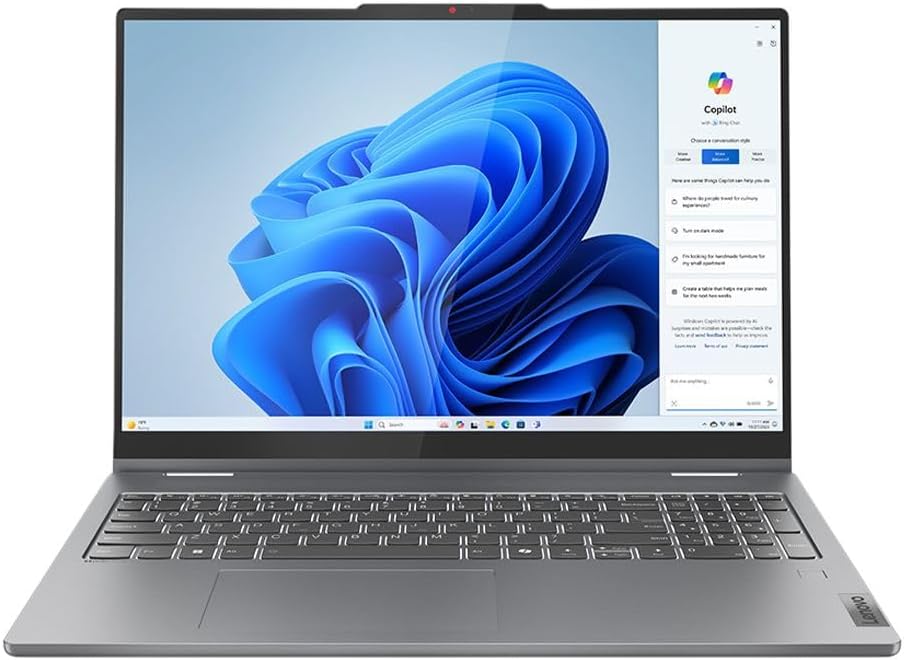 Lenovo IdeaPad 5 2-in-1 16IRU9 2025 Laptop 16' WUXGA IPS Touchscreen 10-Core Intel 7 150U 16GB LPDDR5 1TB SSD Intel Graphics Wi-Fi 6 Backlit Keyboard Fingerprint Stylus Pen Win11 Home w/ONT 32GB USB