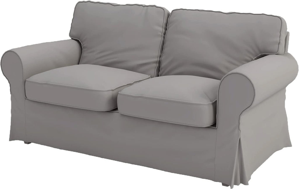 Heavy Duty UPPLAND (Not EKTORP) Sofa Cover Replacement Compatible with IKEA UPPLAND 3 Seat Sofa, Loveseat, Armchair, Sectional Corner, or Footstool Slipcover Only (Uppland 2 Cotton Light Gray)