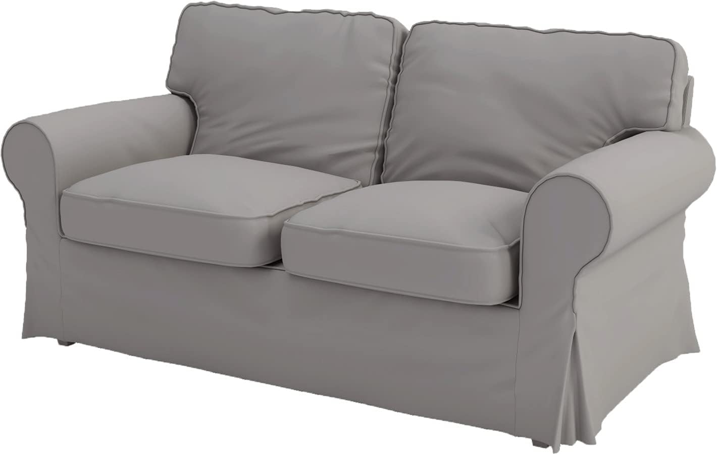 Heavy Duty UPPLAND (Not EKTORP) Sofa Cover Replacement Compatible with IKEA UPPLAND 3 Seat Sofa, Loveseat, Armchair, Sectional Corner, or Footstool Slipcover Only (Uppland 2 Cotton Light Gray)