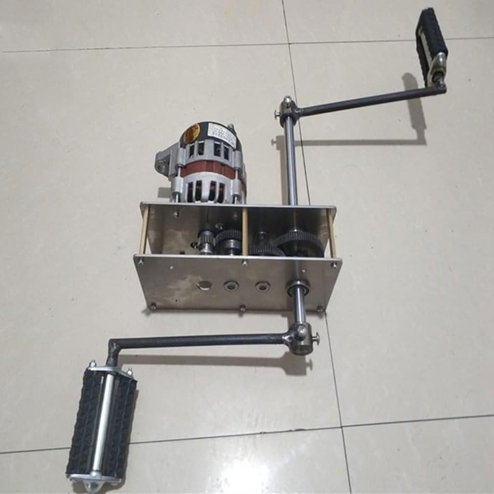 2000W 14V Pedal Generator, Portable Permanent Magnet Brushless Generator, High Power DIY Generator with Voltage Stabilizer for Emergency Charging
