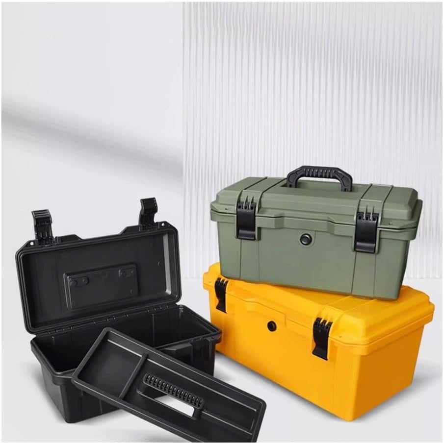 Toolbox Household Hardware Tool Box Electrician Repair Box Thickened Handheld Storage Box Multi-Functional Tool Storage Box Car Emergency Repair Box Tool Box(Green)