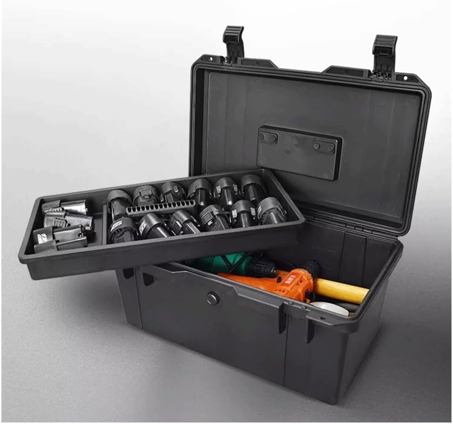 Tool Box Household Hardware Tool Box Electrician Repair Box Thickened Handheld Storage Box Multi-Functional Tool Storage Box Car Emergency Repair Box Tool Storage(Yellow)