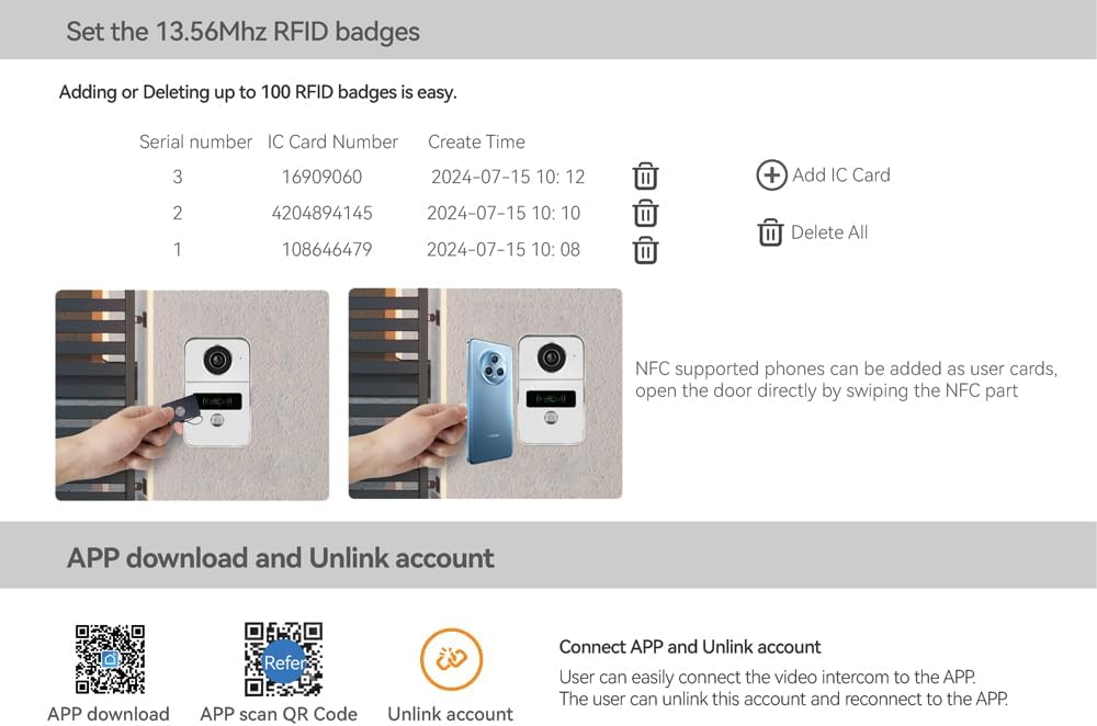 2pin-Wired 2MP HD Indoor 10' WiFi Monitor Smart Home Video Doorbell Intercom System, Remote APP Phone Unlock Video Record Motion Detect 2-Way Talk IR Camera Door Bell 1x doorbell + 1x 10in Monitor