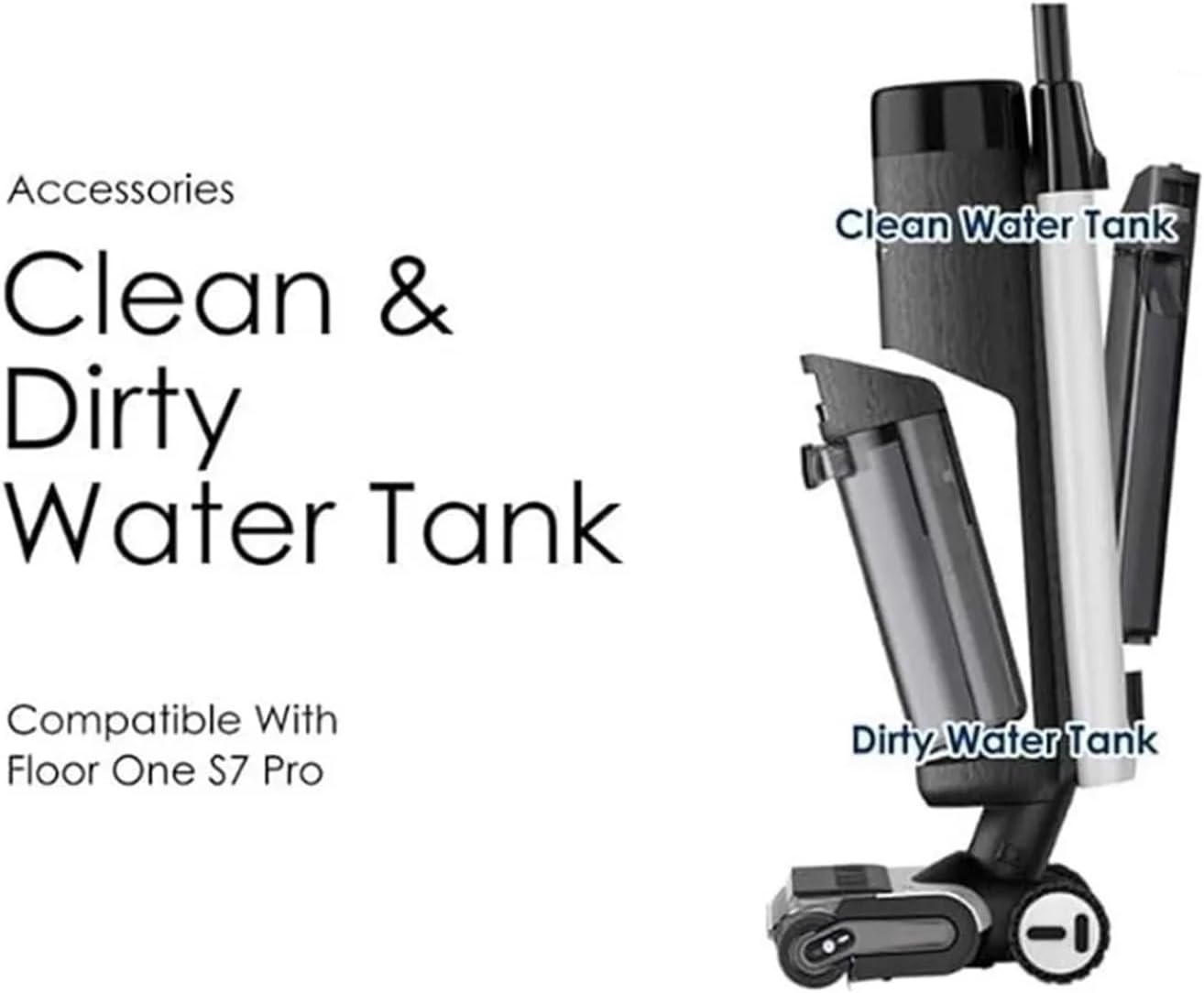 Vacuum Cleaner Floor Washing Machine Clean Water Tank And Sewage Tank Accessories, Compatible For Tineco, S7 PRO(Set)
