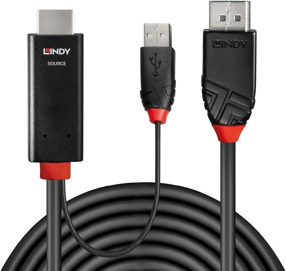 Lindy 3 m HDMI to DisplayPort Adapter Cable