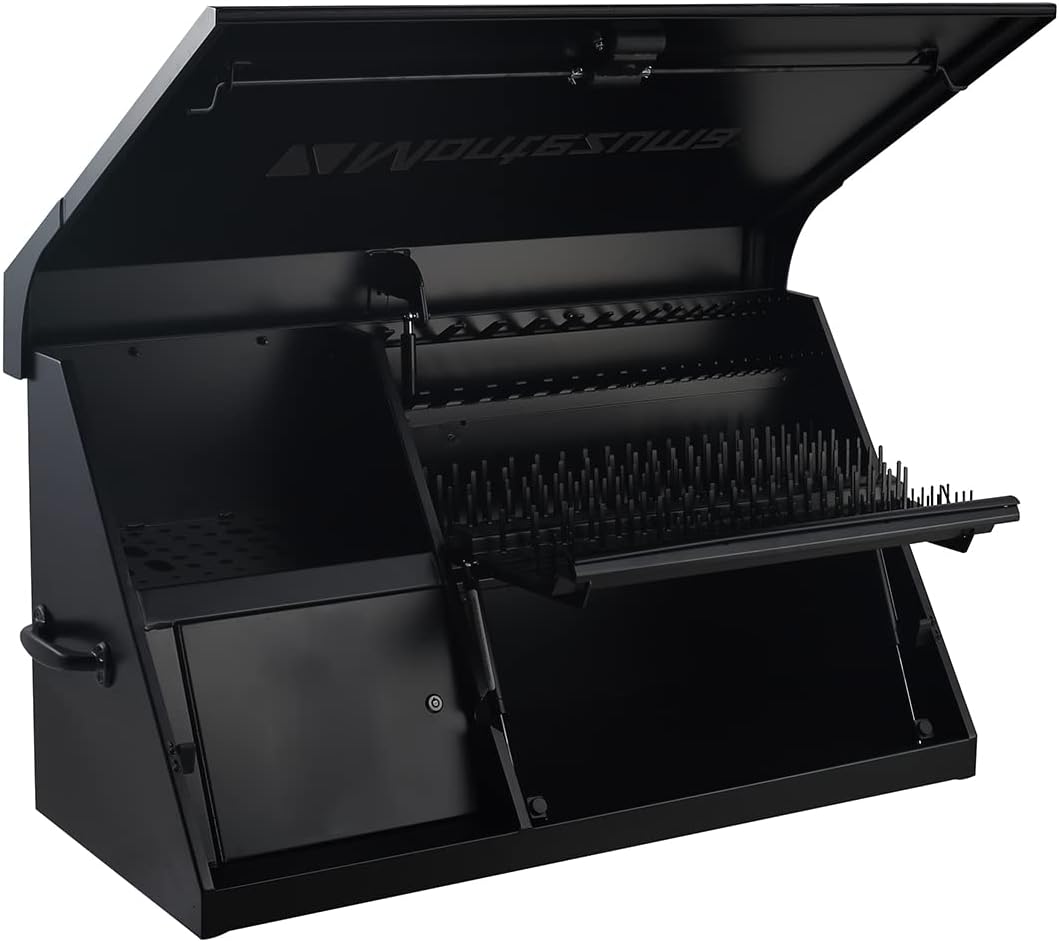 Montezuma 41' x 18' Heavy Duty Steel Triangle Toolbox (steel, flat black)