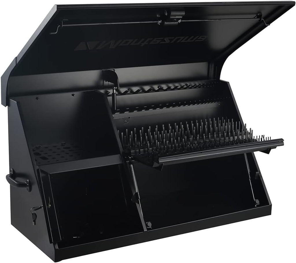 Montezuma 41' x 18' Heavy Duty Steel Triangle Toolbox (steel, flat black)
