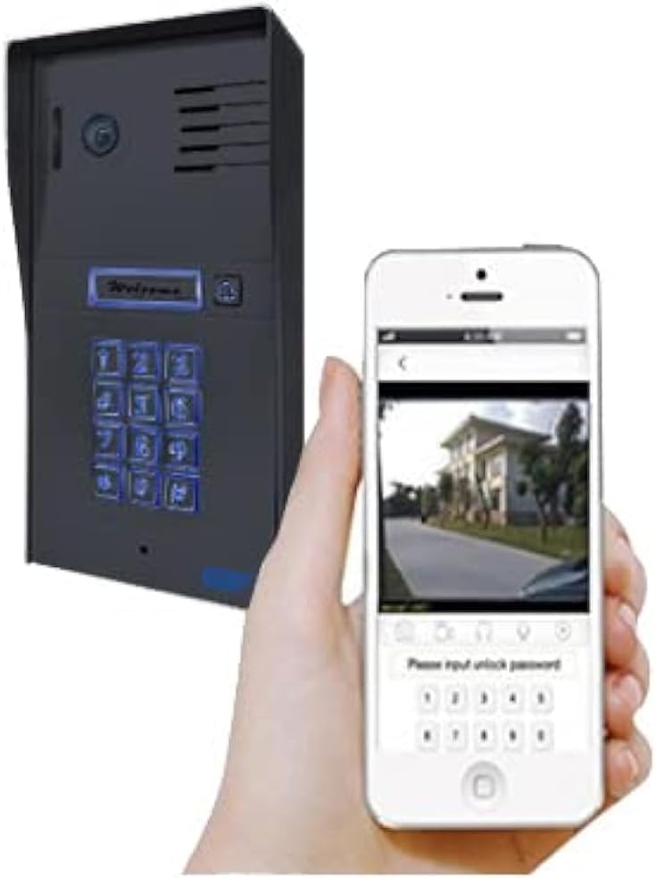 GBF Smart Video Door Phone & Doorbell Intercom System with a smart keypad(PL963PMBL-POE)- 1080P Camera, Built in POE, Control Two Locks remotely, Timed Unlock, RJ45 Hardwired or WiFi Bridge connection
