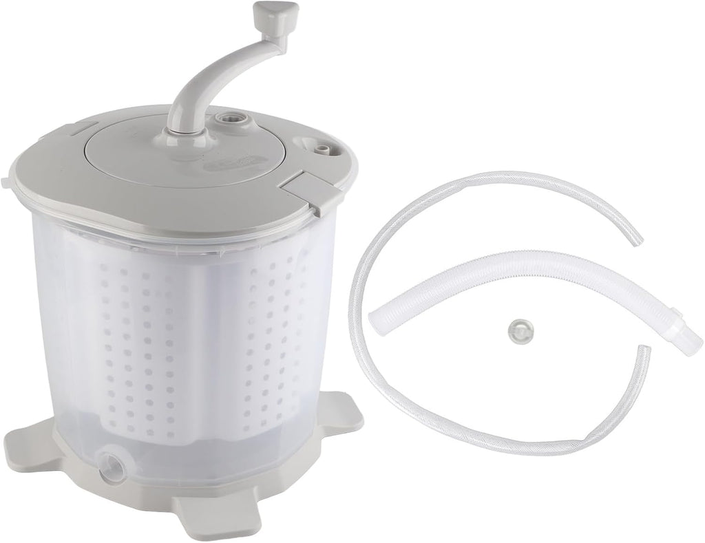 Portable Mini Washing Machine, 1200RPM Fast Dry Manual Hand Clothes Washer, Small Clothes Folding Washing Machine for Underwear Baby Clothes Socks (Nordic Grey)
