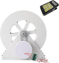 100W Waterwheel Hydroelectric Generator, Low-Speed Hydro Water Wheel Generator With Silent Belt & Gear Drive, Portable Outdoor Micro Turbine Water Generation With LED Light