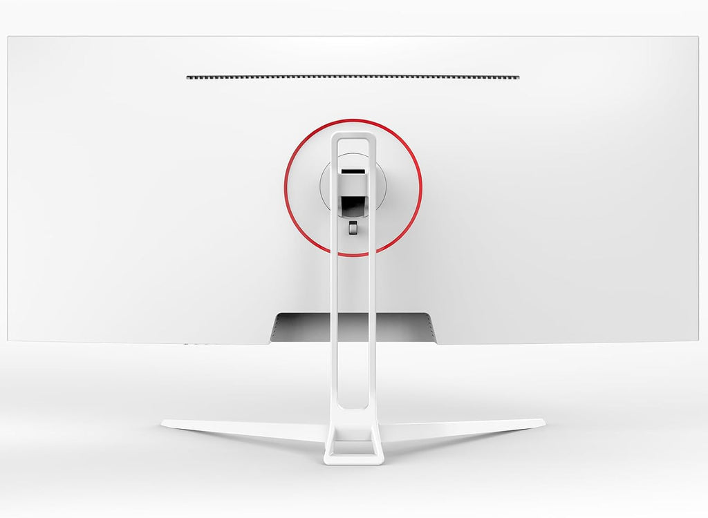 CRUA 34'' White Gaming Monitor, 165HZ/144HZ, WQHD(3440x1440P) IPS UltraWide Screen Computer Monitors with Built-in Speakers, Supports FreeSync, 120% sRGB, HDMI 2.0 & DP 1.4, Wall Mountable Installs
