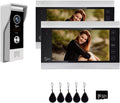 ANJIELO SMART 1080P HD Video Intercom System,WiFi Video Doorbell Camera with 2PC 7 inch Monitor,Wired Doorbell Support Two-Way Audio,Remote Unlock, PIR Motion Detection,Night Vision