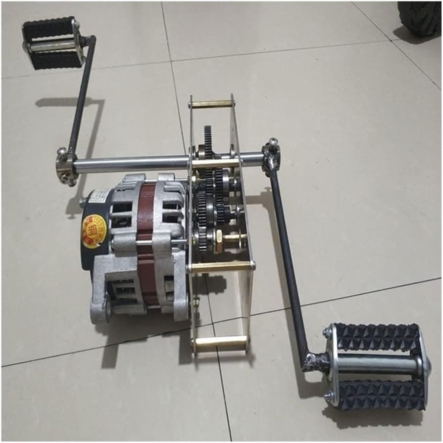 2000W 14V Pedal Generator, Portable Permanent Magnet Brushless Generator, High Power DIY Generator with Voltage Stabilizer for Emergency Charging