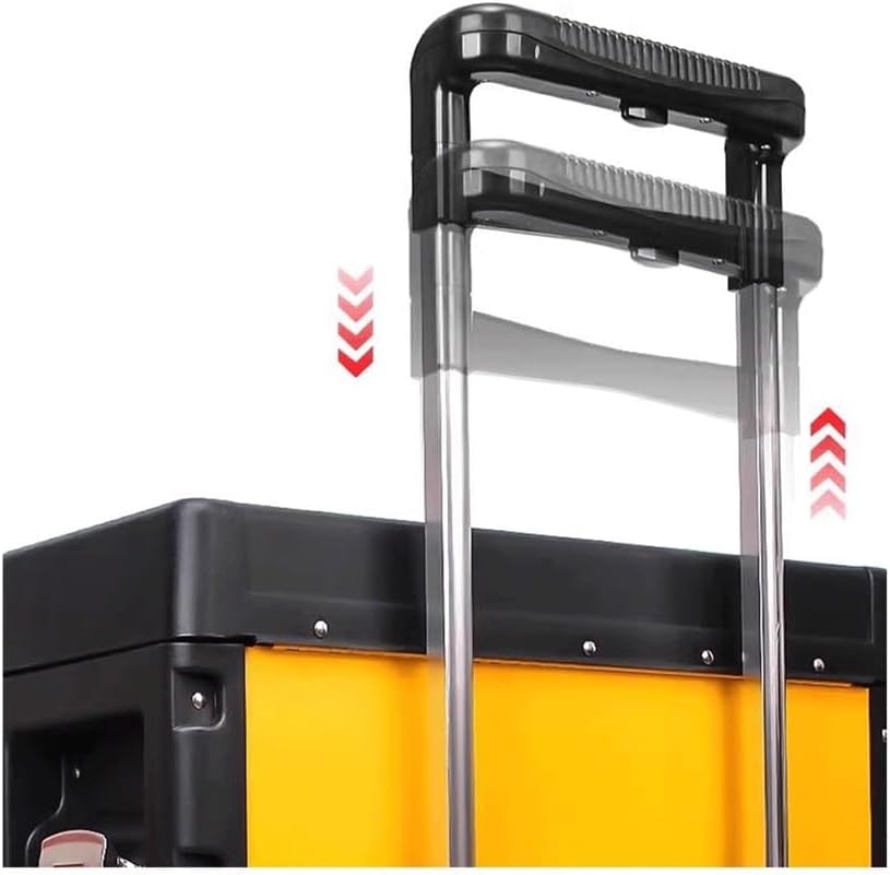 Tool Box Home Hardware Toolbox Pull Rod Style Outdoor Toolbox Three-Layer Combination Storage Box with Wheel Drawers Tool Cart Tool Storage
