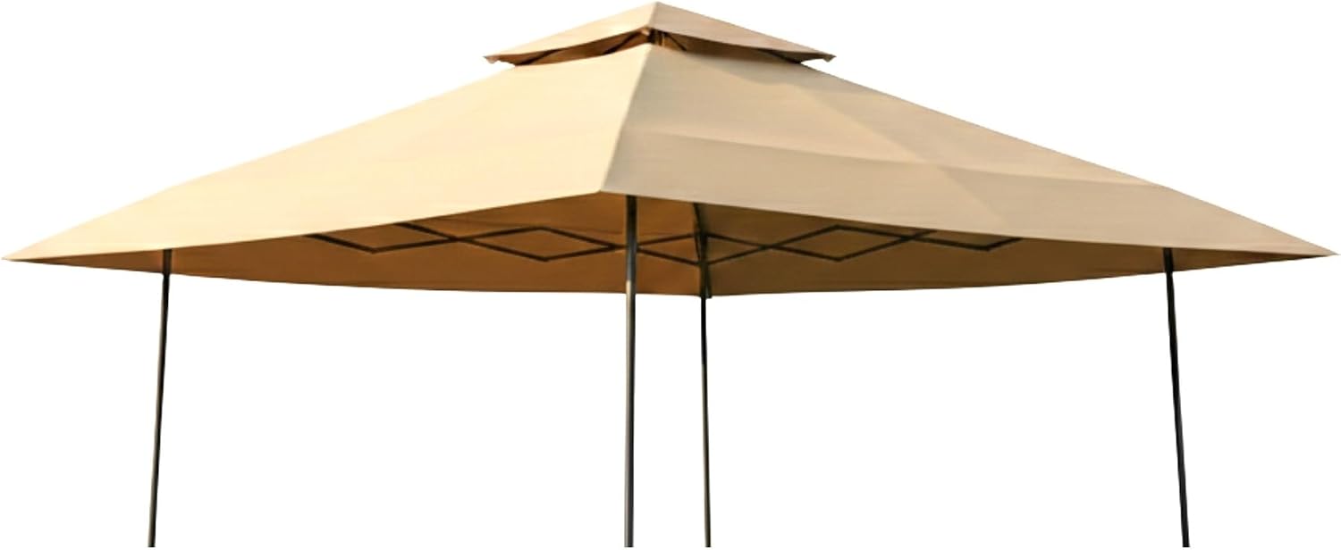 Garden Winds Reinforced Replacement Canopy Top Cover Compatible with The 30822, WMT-1414118B Ozark Trail 14' X 14' Pop Up - Classic Sand, Riplock 350