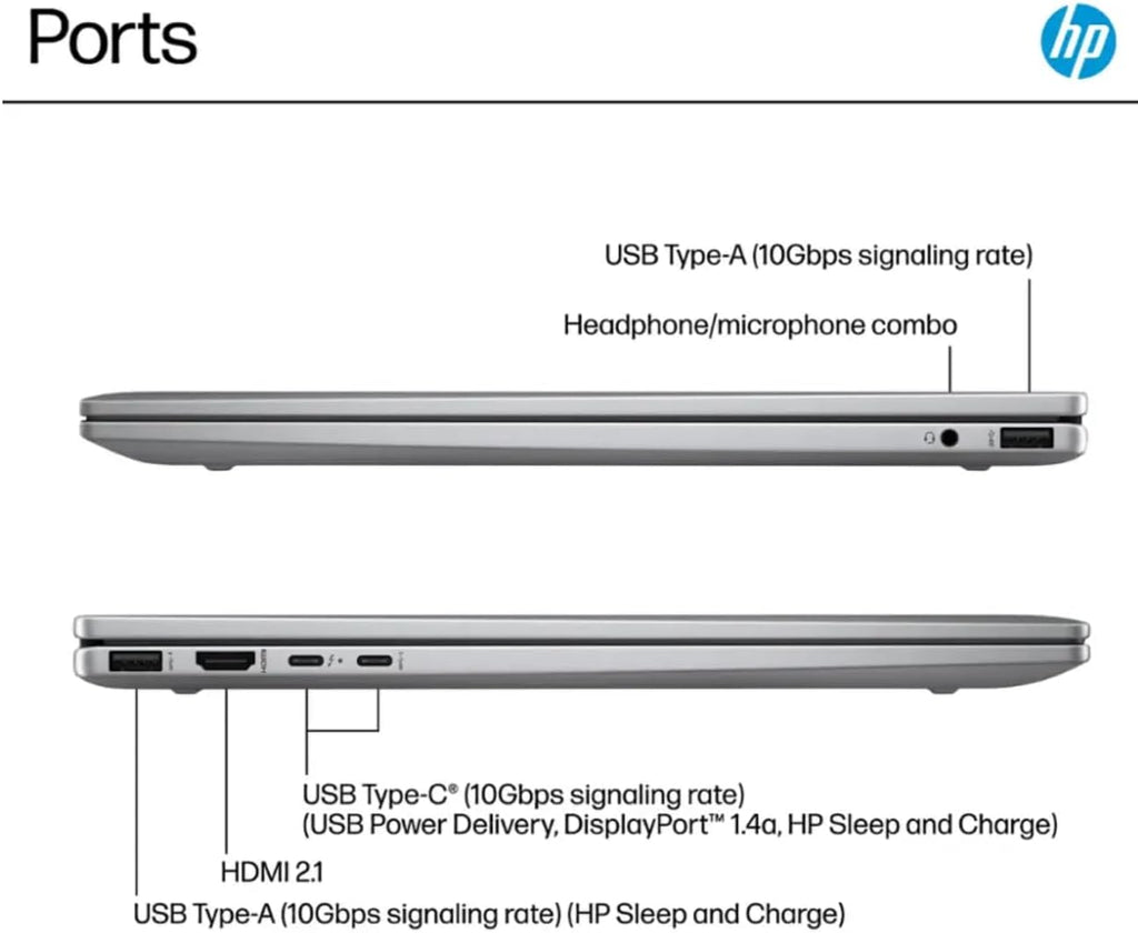 HP Envy x360 16' 2-in-1 Laptop, AMD Ryzen 5 8640HS AI Processor, FHD+ Touchscreen, Wi-Fi 6E, Windows 11 Pro, Fast Charge, Recycled Metal Design (2024), W/Stylus Pen (8GB RAM | 512GB PCIe SSD)