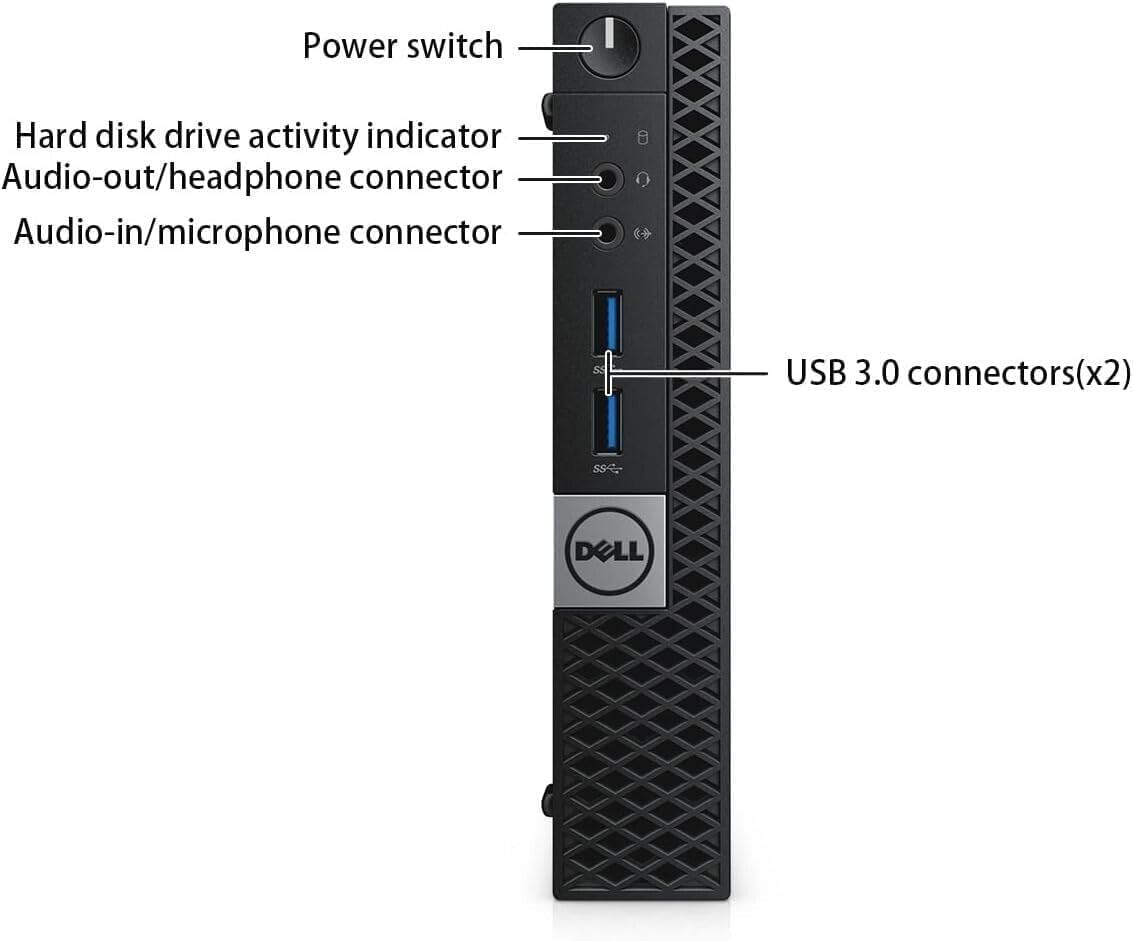 Dell Optiplex 3040 Micro Mini Desktop Computer PC with 24' Monitor, Quad-Core i5-6500, 8GB RAM, 256GB SSD, WiFi, Bluetooth, Keyboard & Mouse, Windows 11 Pro (Renewed)