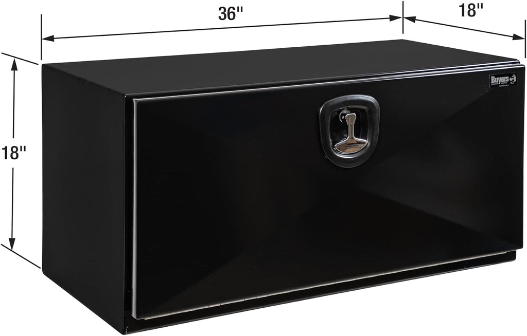 Buyers Products 1752805 Black Pro Series Steel Underbody Truck Box, 18x18x36 Inch, Durable Tool Box For Vehicle Storage and Organization