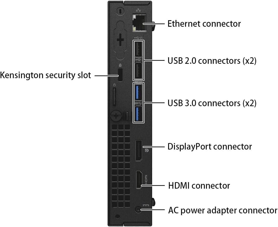 Dell Optiplex 3040 Micro Mini Desktop Computer PC with 24' Monitor, Quad-Core i5-6500, 8GB RAM, 256GB SSD, WiFi, Bluetooth, Keyboard & Mouse, Windows 11 Pro (Renewed)