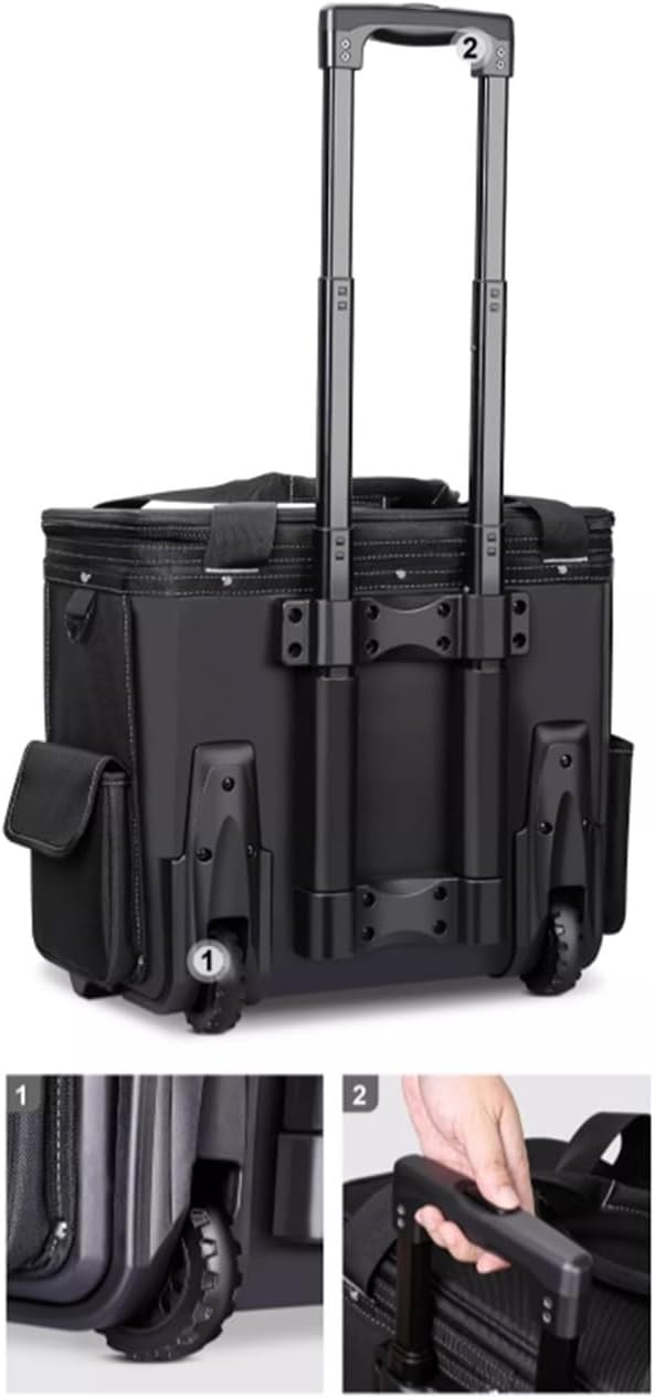Multifunctional Rolling Toolbox Chest Heavy Duty Metal Latch Portable Rolling Tool Organizer Tool Box Storage Solution for Harsh Jobsite Conditions for Garage
