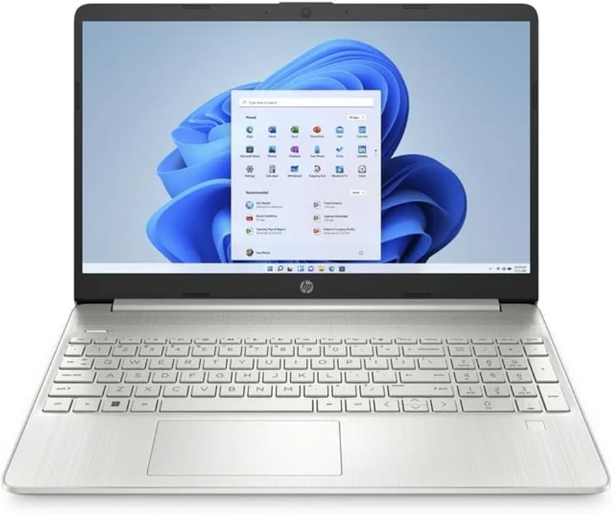 HP 15 Laptop for Business and Students (15.6' FHD, Intel 6-Core i3-1215U, 8GB RAM, 256GB SSD), Narrow-Bezel, Fingerprint Reader, 10-Hr Long Battery Life, Webcam, Numpad, HDMI, Win 11 Pro in S Mode
