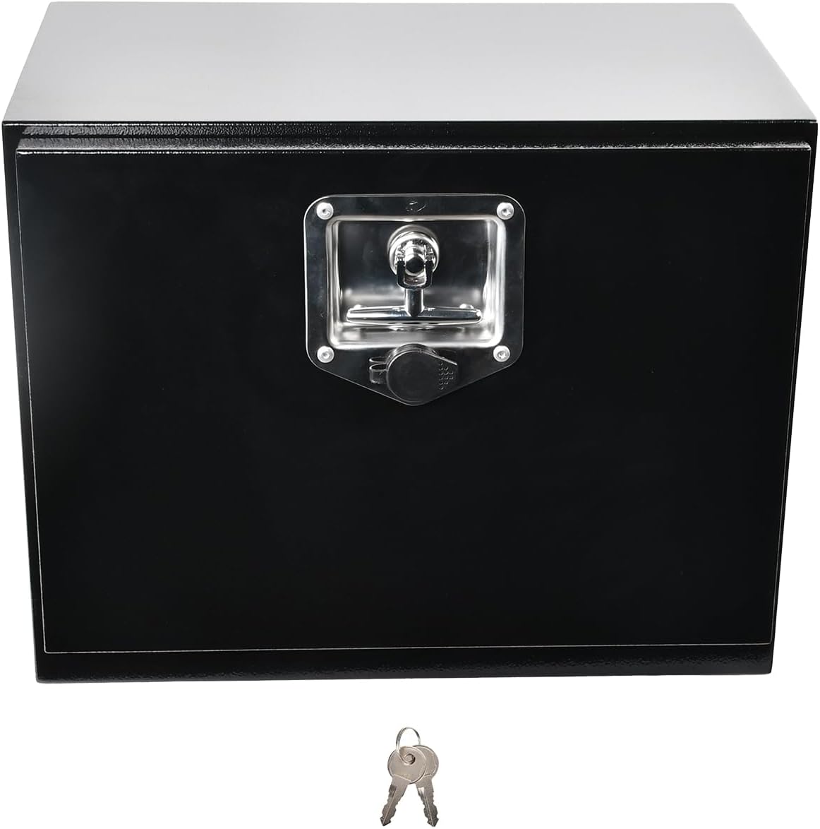 18'' Inch Steel Underbody Truck Tool Box & T-Handle Latch Heavy Duty For Trucks Trailers RV ATV Pickup Trucks Flatbeds Organization Storage Job Tool Chest -18'(L) x 12'(W) x 14'(H) Black