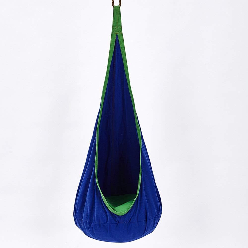 Indoor Baby Swing, Kids Swing Hammock Pod Chair, Outdoor and Indoor use Inflatable Hammock Chair Sensory Seat,darkblue
