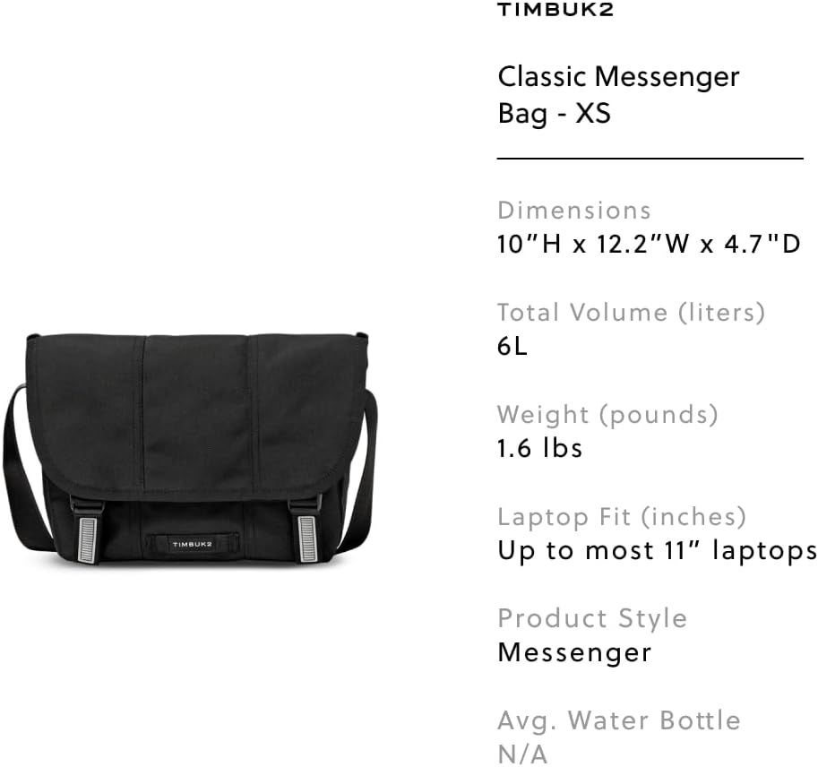 Timbuk2 Classic Messenger Bag - Durable, Water-Resistant, fits 13', 15', 17' Laptop