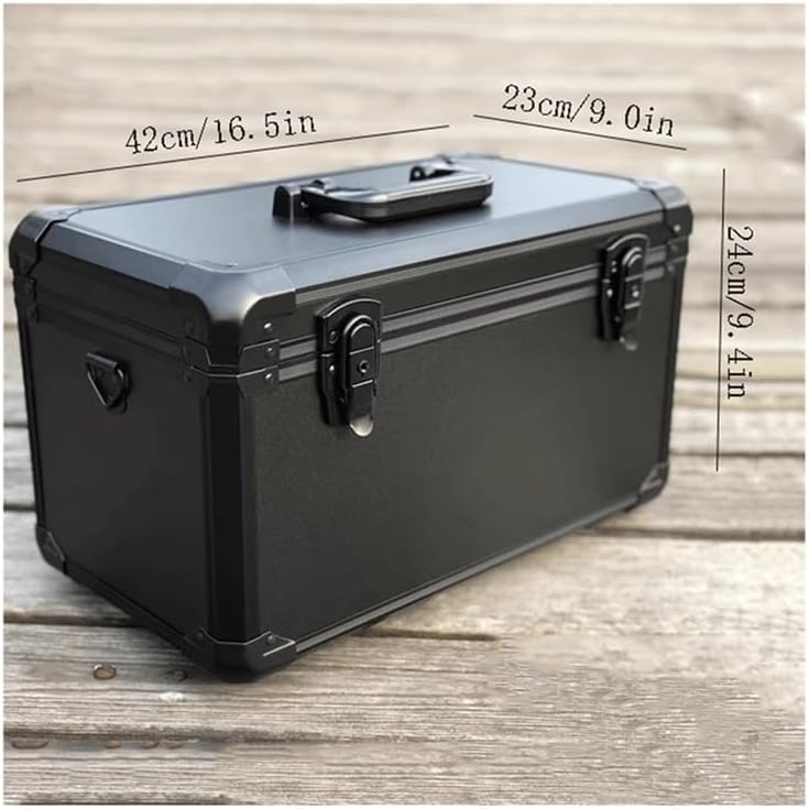 Toolbox Household Hardware Toolbox Black Multifunctional Repair Box Handheld Instrument Box Model Airplane Dual Control Toolbox with Partition Sponge Box Tool Box