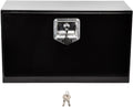24'' Inch Steel Underbody Truck Tool Box & T-Handle Latch Heavy Duty For Trucks Trailers RV ATV Pickup Trucks Flatbeds Organization Storage Job Tool Chest -24'(L) x 12'(W) x 14'(H) Black