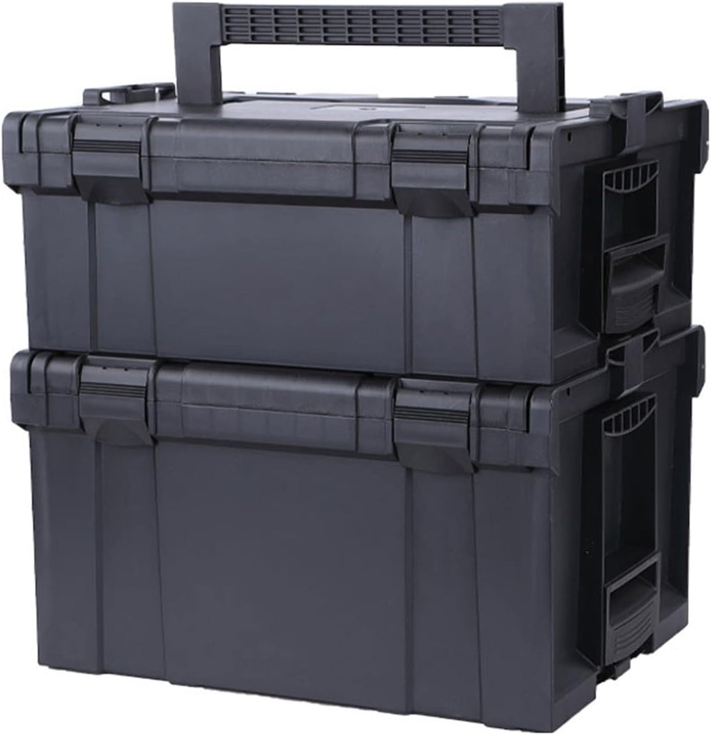 Portable Tool Box Portable Tool Box Organizers, Stackable Plastic Storage Toolbox, Multifunction Tool Case Organizer for Outdoor Home Small Parts Box (Size : Medium+Large)