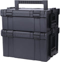 Portable Tool Box Portable Tool Box Organizers, Stackable Plastic Storage Toolbox, Multifunction Tool Case Organizer for Outdoor Home Small Parts Box (Size : Medium+Large)