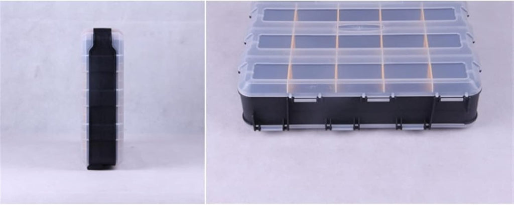 Portable Tool Box Toolbox Storage Box Double-Sided Open Plastic Portable Parts Toolbox Tool Storage Box Small Parts Storage Box 12 Inch Small Parts Box
